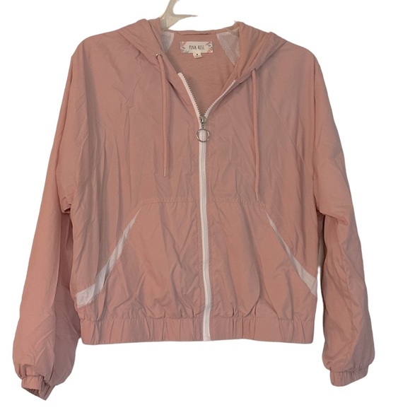 Pink Rose Jackets & Coats Beautiful Light Pink Windbreaker Jacket